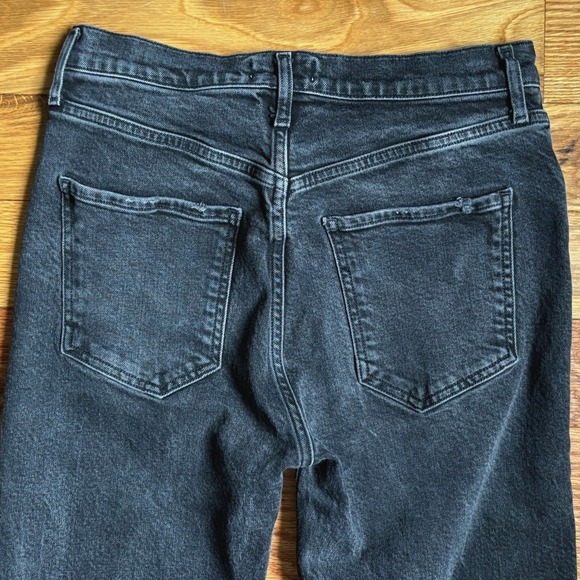 AGOLDE Women's High Rise Straight Jeans Black Wash Denim Size 28 A056-1286 - Picture 6 of 11